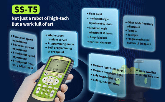 SIBOASI T5 APP コントロール ミニ 射撃 テニス 機械 ボール 訓練